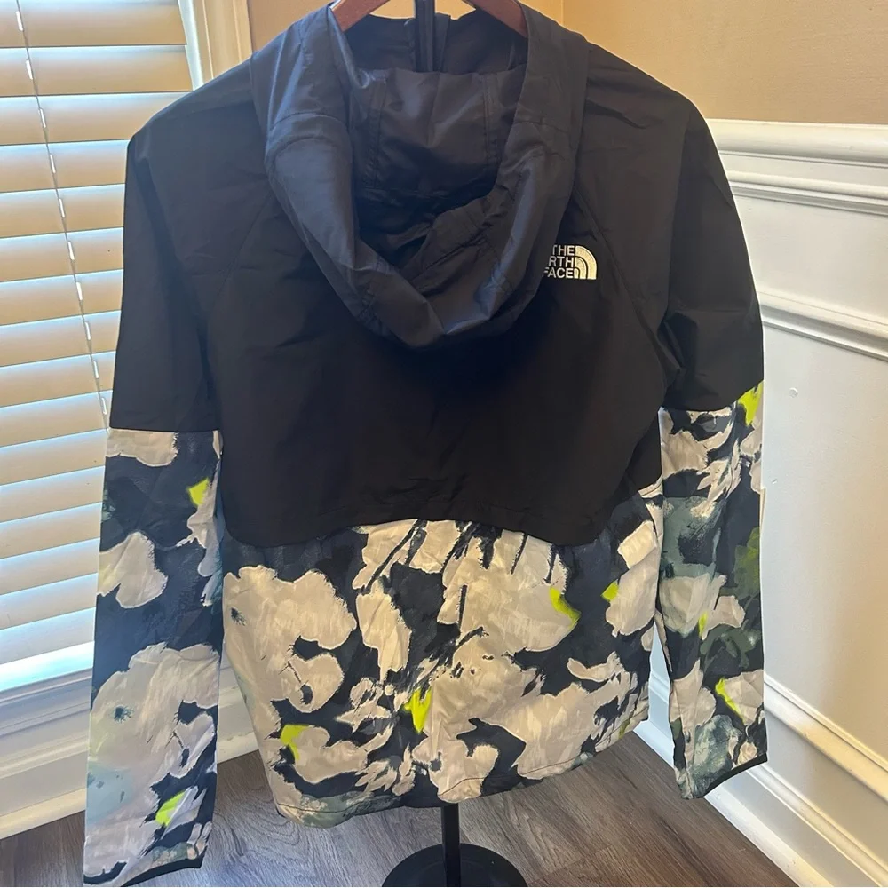 The North Face Hoodie Mens Jacket Black Summit Navy Abstract Floral Small New